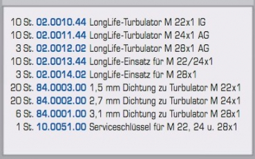 Service Box Strahlregler LONGLIFE | 84-teilig